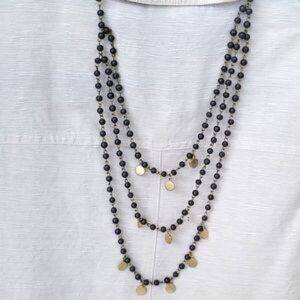 Danielle Stevens Triple Beaded Necklace